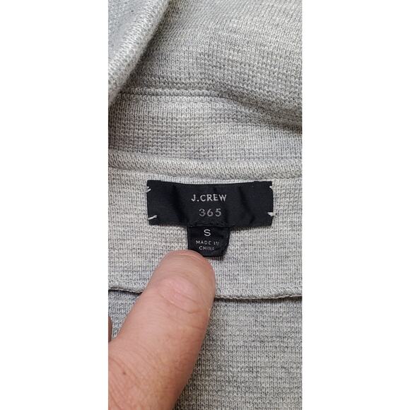 J Crew Size S Merino Wool Sweater Blazer Women’s Light Gray Knit Jacket Ca13 - Picture 7 of 8